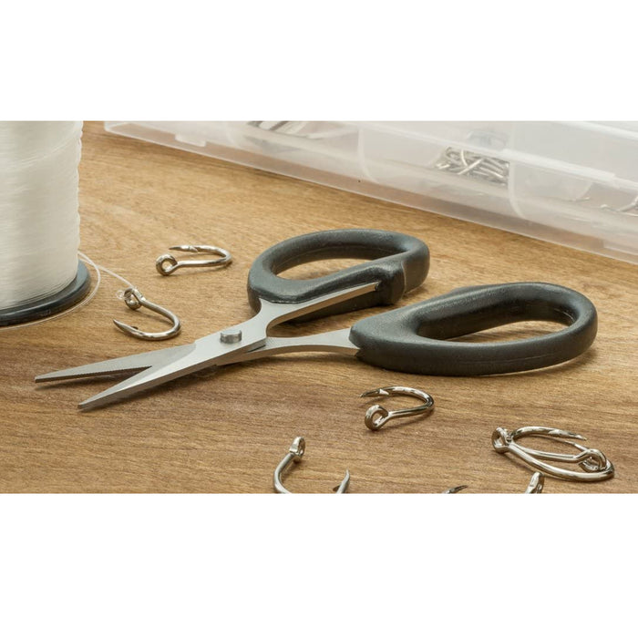 2 Pc Stainless Steel Blade Fishing Line Scissors Sewing Thread Snip 4-1/4" Black