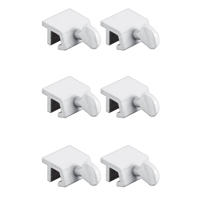 6 X Sliding Window Locks Easy Installation High Security Lock Thumbscrews White