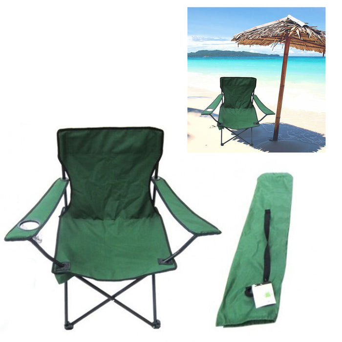 1 Portable Folding Beach Chair Steel Backpack Camping Picnic Outdoor Pool Yard