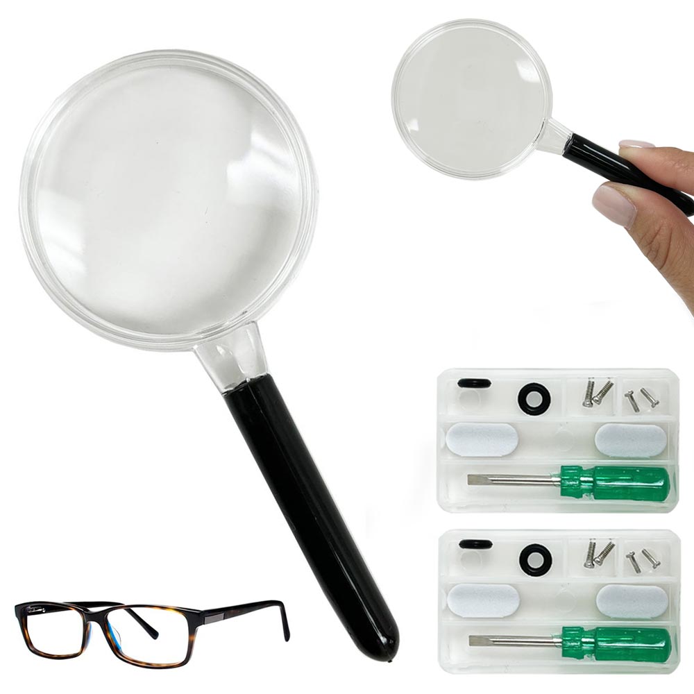 TSV Glasses Repair Kit, Small Precision Eyeglass Screwdriver Set, Optical  Repair Tool with Tiny Screws Nut, Pads and Screwdriver