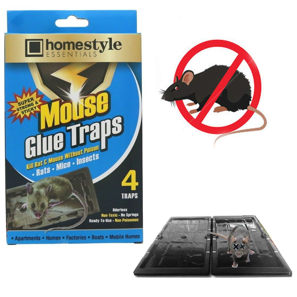 8Pc Mouse Traps Sticky Glue Rat Mice Disposable Glue Boards Baited