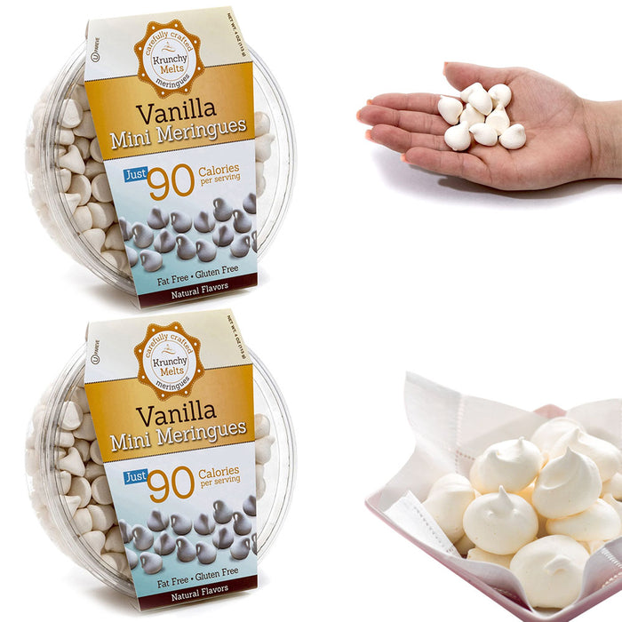 2 Pack Vanilla Mini Meringues Cookies Gluten Fat Free Kosher Sweets Treat Snacks