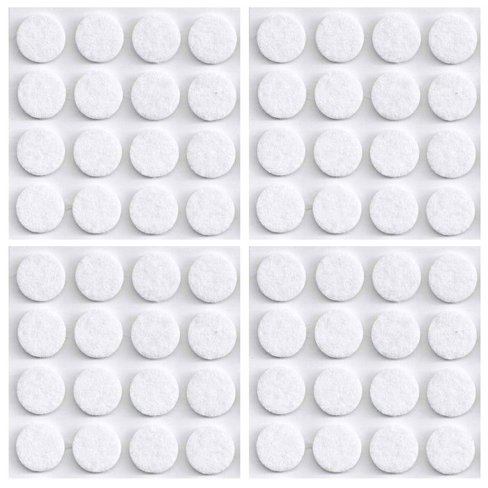 128 Felt Pad Self Adhesive Furniture Surface Protector Craft Dot White 0.75Round