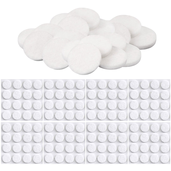 128 Felt Pad Self Adhesive Furniture Surface Protector Craft Dot White 0.75Round