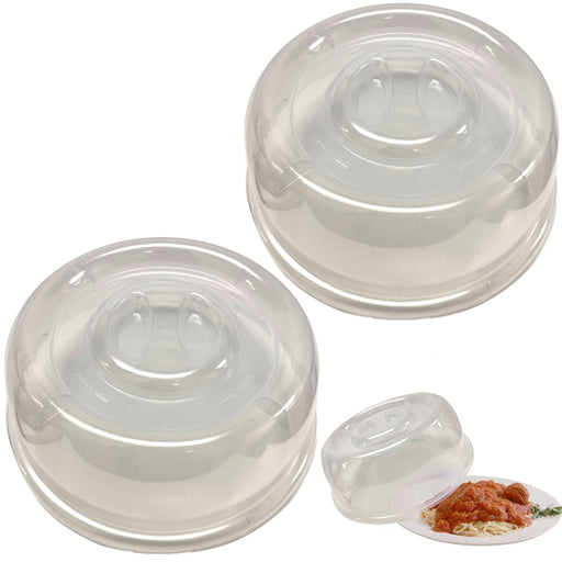 Two Plastic Microwave Plate Covers With Steam Vents Splatter Lid Color Food  Dish