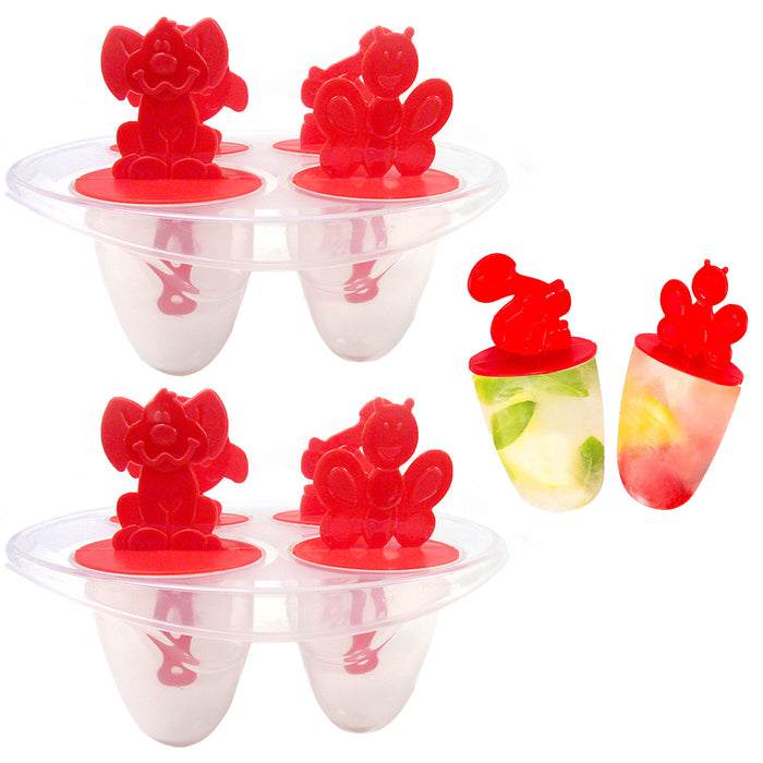 8 Cute Animal Ice Pop Maker Mold Freezer Popsicle Dessert Cake Treat Frozen Pops