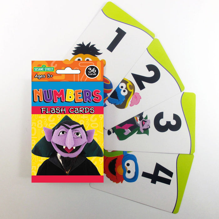 4 Sesame Street Flash Cards Beginning Words Numbers Colors Shapes Alphabet ABC !