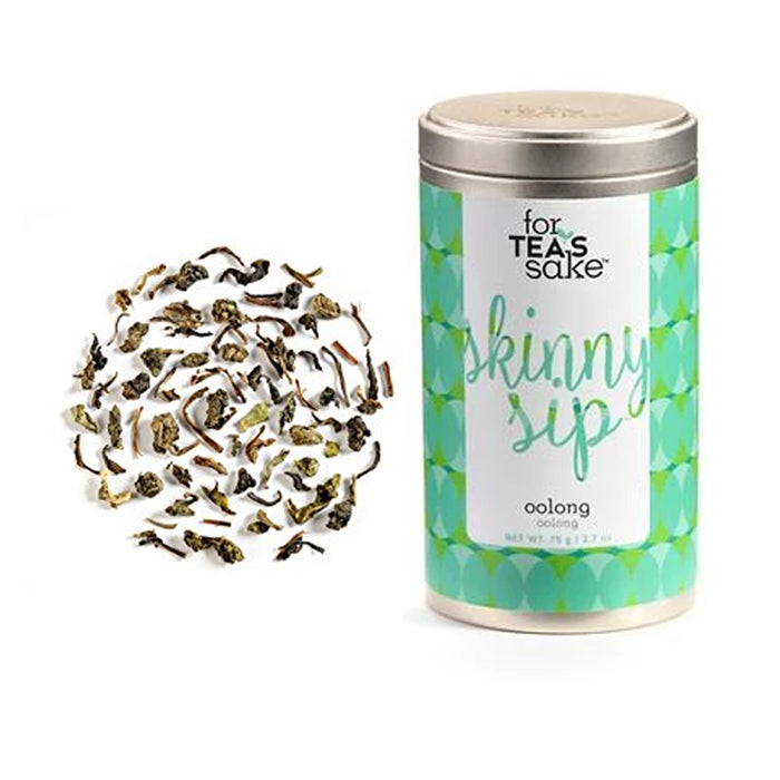 1 Skinny Herbal Blend Oolong Green Tea Medium Caffeine Loose Leaf 8 Oz Non-GMO