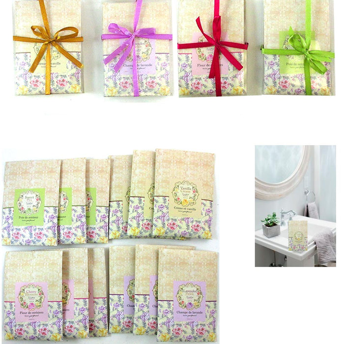 12 Scented Fragrance Sachet Bags Home Wardrobe Drawer Car Perfume Envelope Pouch