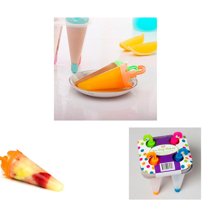 4 Umbrella Ice Pop Maker Mold Popsicle Dessert Ice Cream Frozen Pops Cake Treats