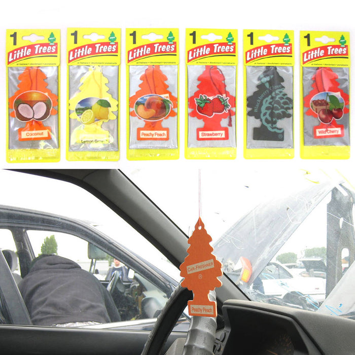 4 Packs Little Trees New Car Scent Car Mirror Hanging Air Freshener Home  Office