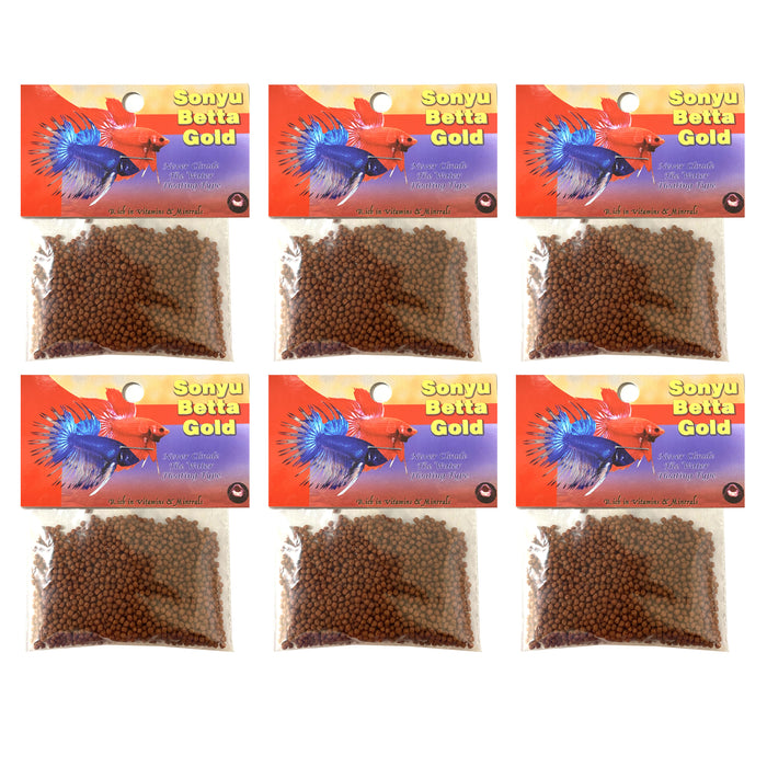 6 Packs Floating Fish Food Pellets 1.25oz Each Betta Gold Baby Tropical Goldfish