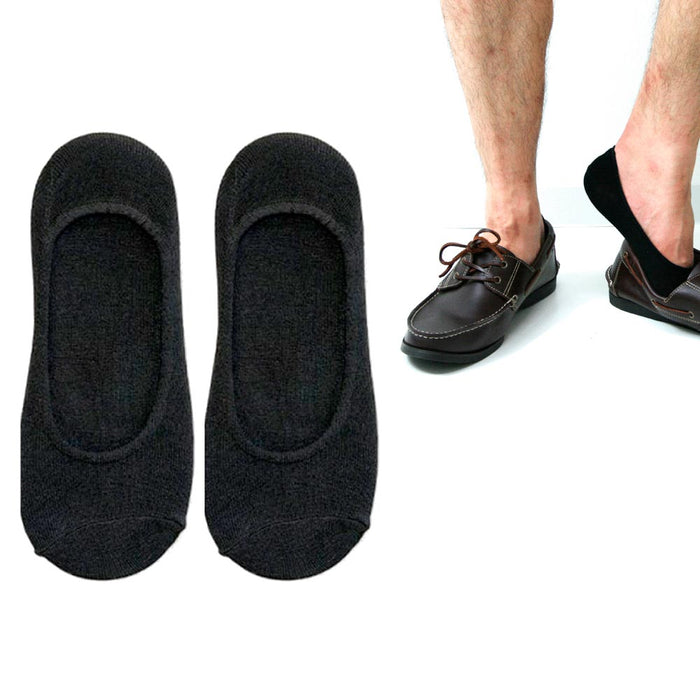6 Mens Loafer Foot Cover Ankle Socks Invisible Boat Liner Low Cut Blac —  AllTopBargains