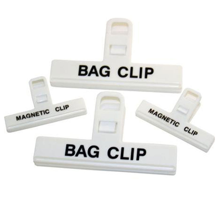 MT Products White Plastic Chip and Bread Bag Clips - Pack of 100