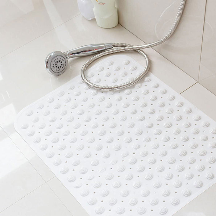 AllTopBargains 1 Shower Rug Non Slip Fast Drying Woven Bath Tub Mat 29 x 17 Adhesive Suction