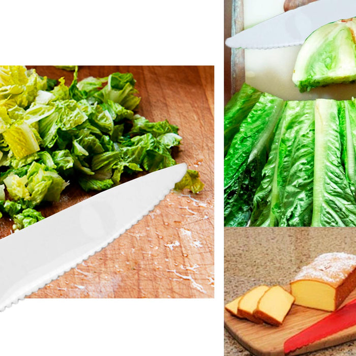 1pc Lettuce Knife Plastic Serrated Cut Bread Salad Cake Blade Utensil Chopper 7"