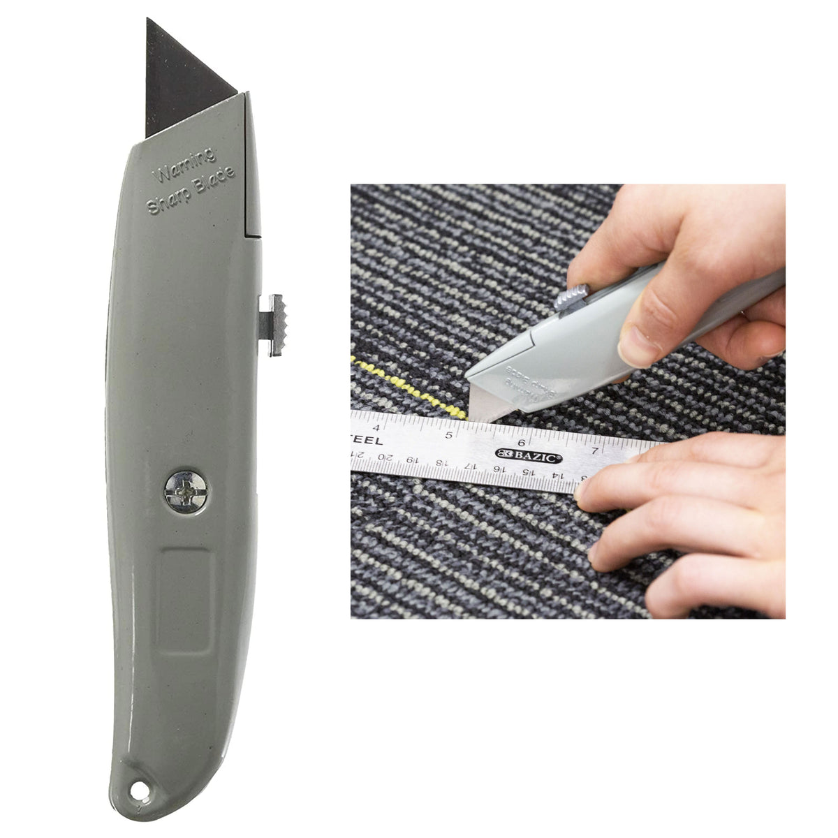 Box Cutter Utility Knife with Retractable Blades