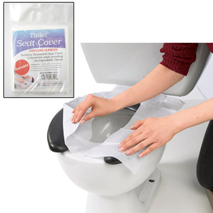 10 Disposable Toilet Seat Covers Paper Travel Biodegradable Disposable Sanitary