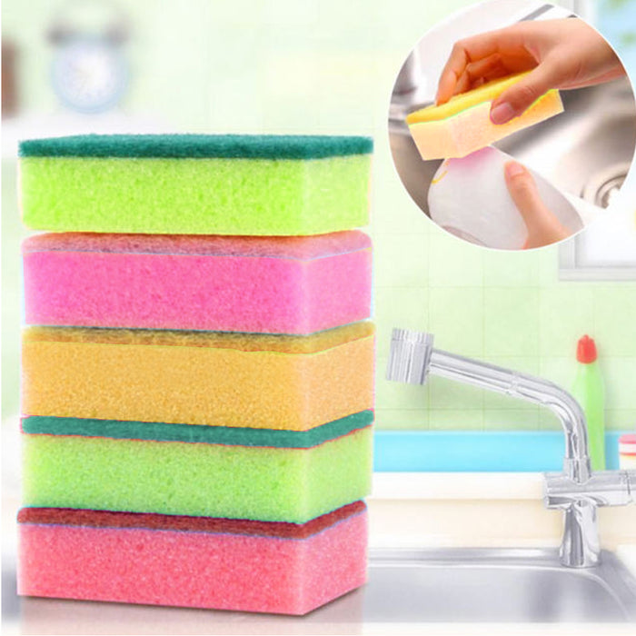 15 Sponge Scouring Pads Kitchen Dishes Cleaner Scour Scrub Cleanning Wholesale !