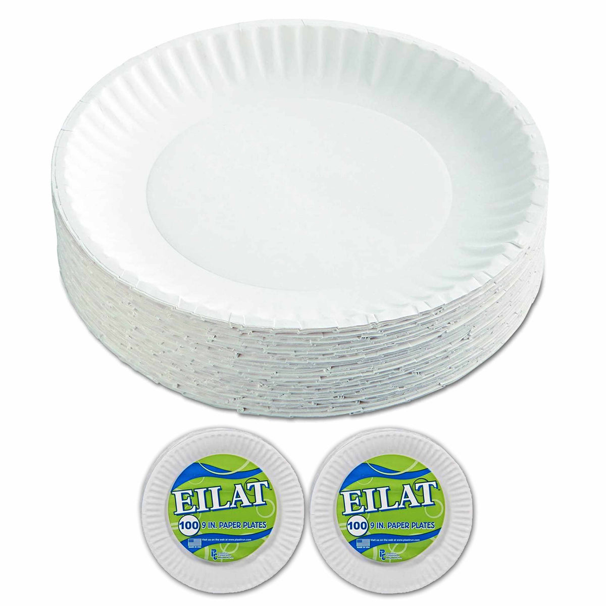 EILAT 9 Disposable Paper Plates Can use in Microwave