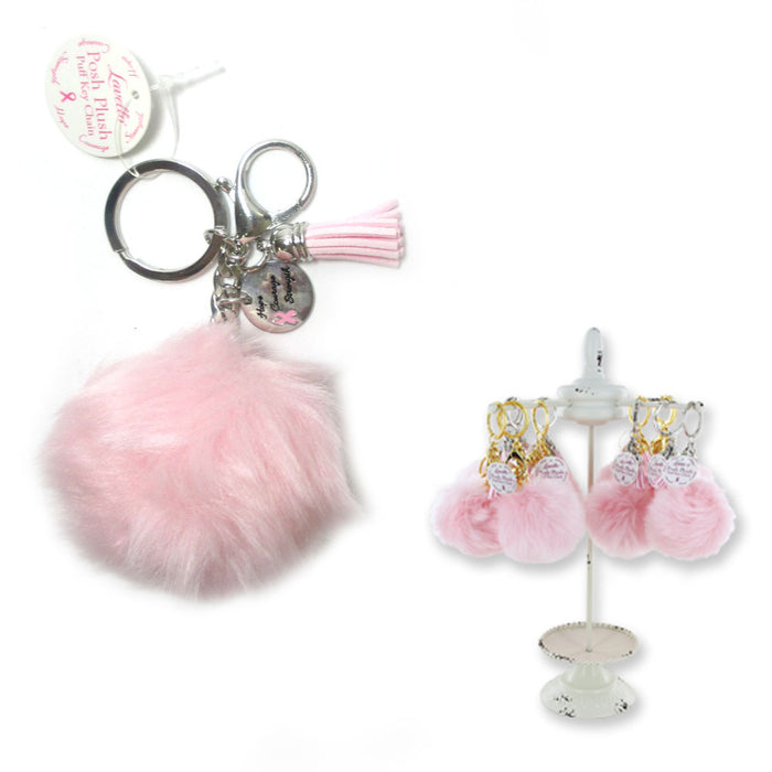 Sparkling Elephant Suede Puff Key Chain with Tassel and Purse Clip – The  Black Art Depot