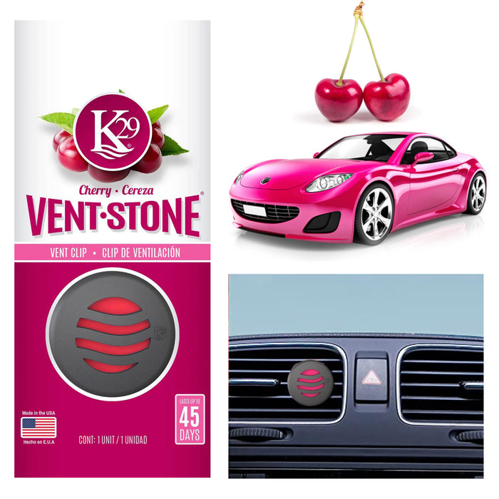 Car Air Freshener Cherry Vent Clip Odor Eliminator Refresher Long Lasting Scent