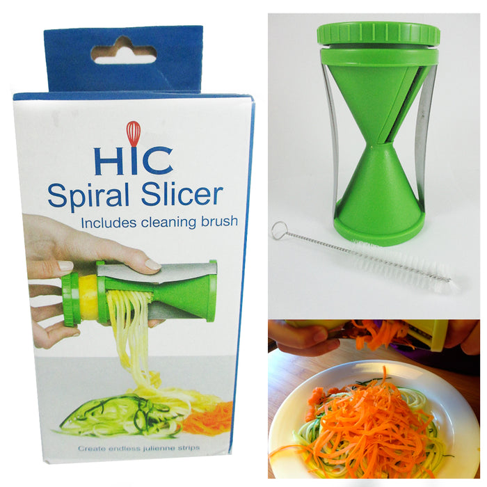Impeccable Culinary Objects (ICO) Hand Spiralizer Machine, Green/White