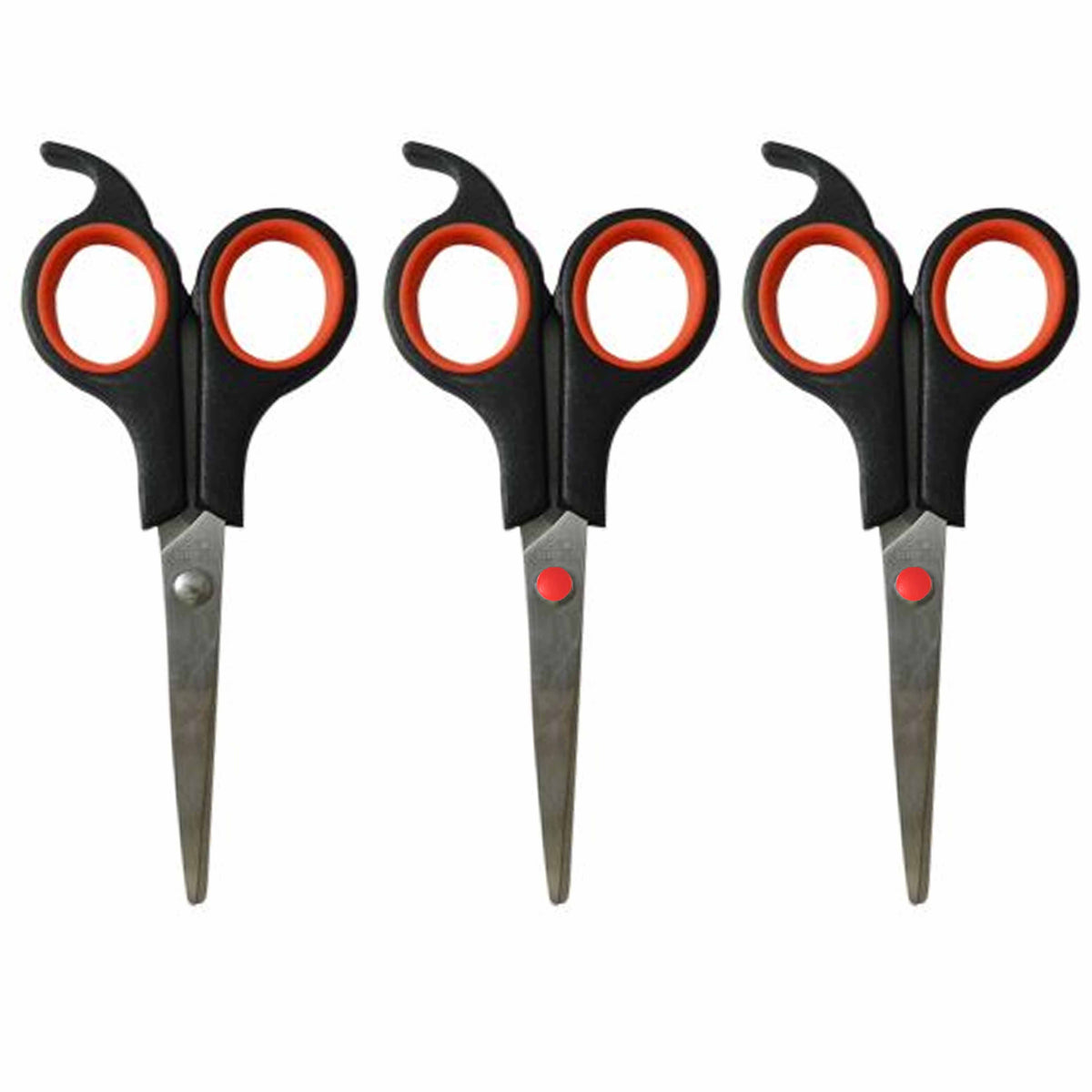 3 Scissors Set 5.5 Multipurpose Cutting Shears Office School Craft Co —  AllTopBargains