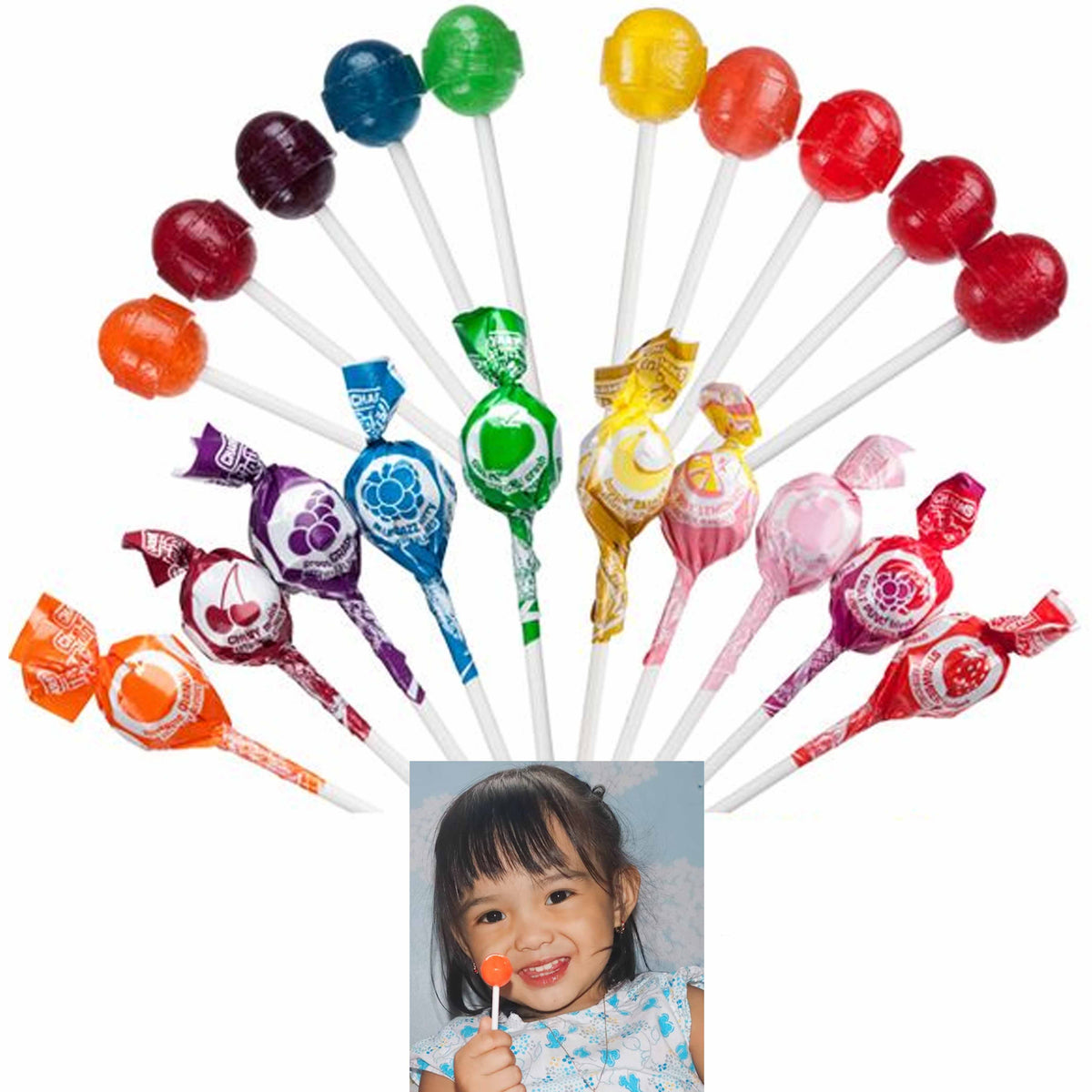  Charms Minipops 18 Assorted Flavor Candy Lollipop Suckers, 75  Count Bag : Grocery & Gourmet Food