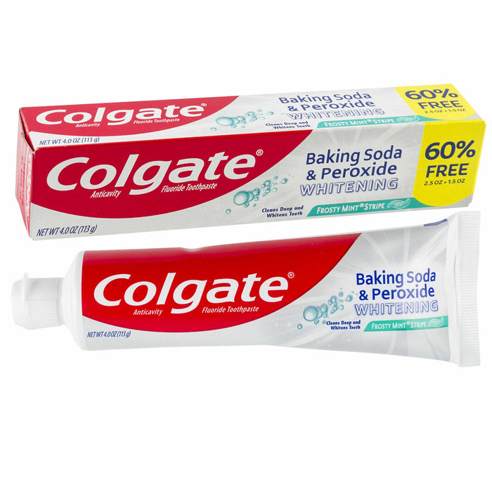 2 Colgate Teeth Whitening Toothpaste Baking Soda Peroxide Oral Anti-Ca ...