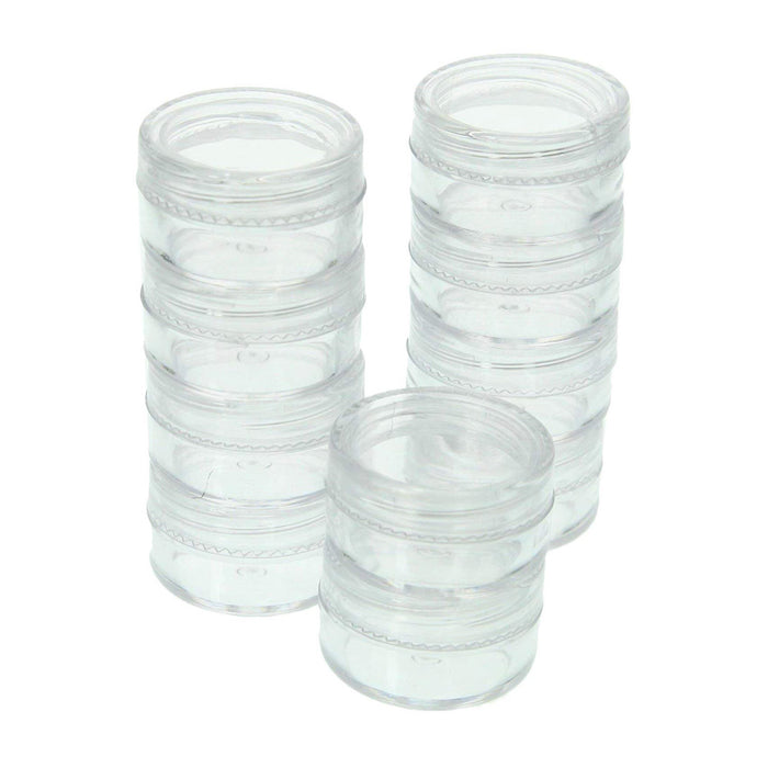 10PC Empty Clear Jars Cosmetic Screw-On Lid Travel Sample Cream Container Makeup