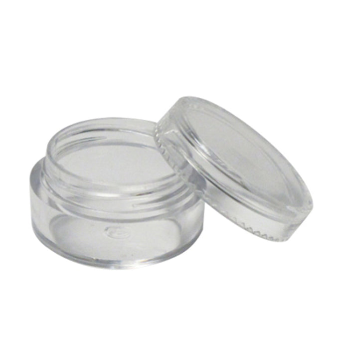 10PC Empty Clear Jars Cosmetic Screw-On Lid Travel Sample Cream Container Makeup