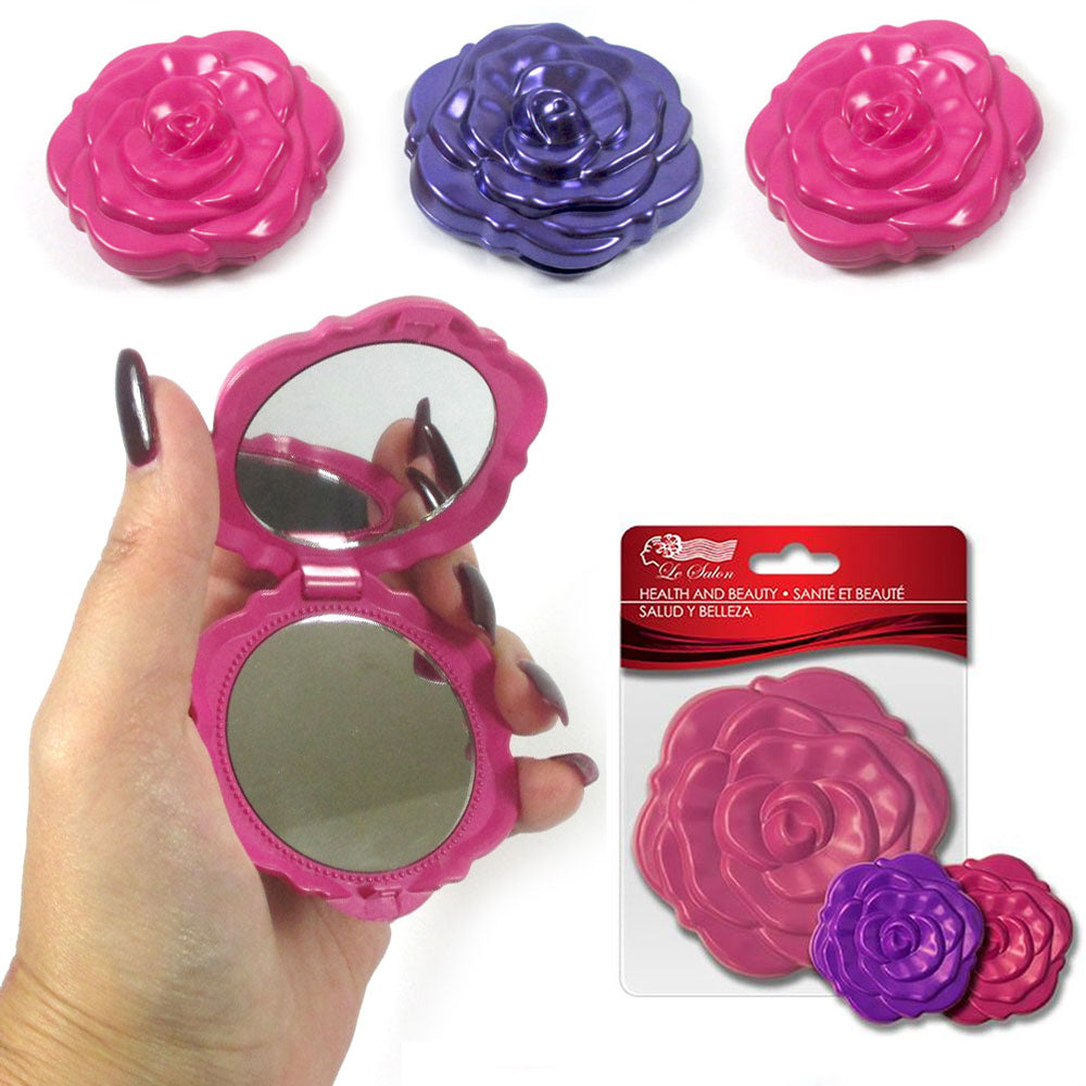 1 Double Sided Folding Mirror Compact Magnifying Travel Cosmetic Makeup Handheld