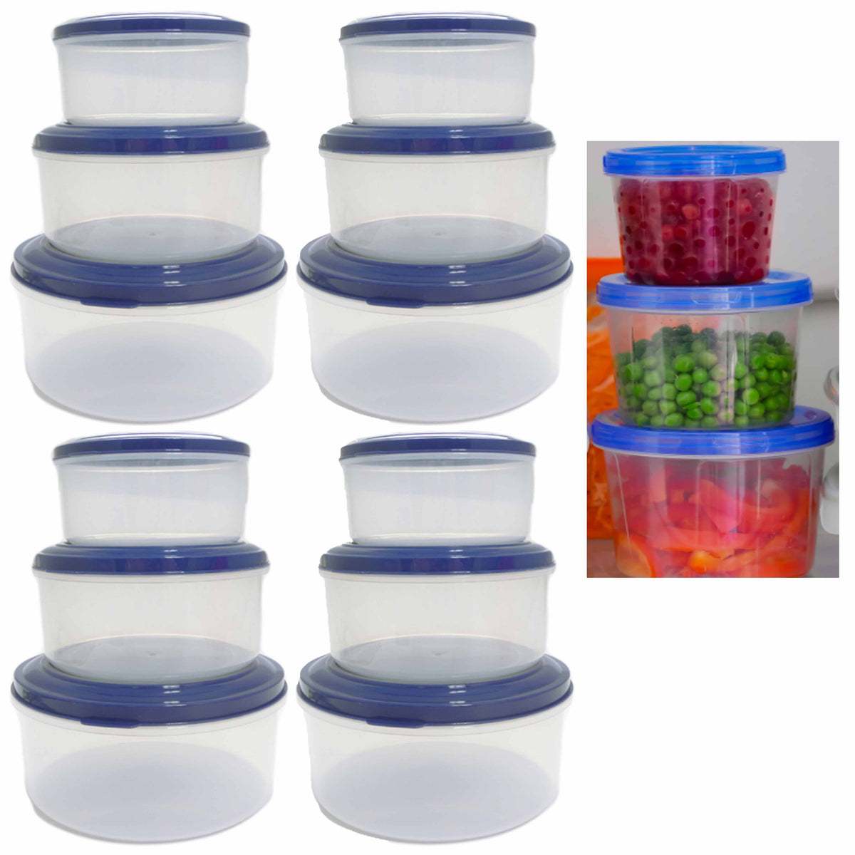 6 Kitchen Storage Food Container Extra Large 5L Microwaveable Plastic BPA Free