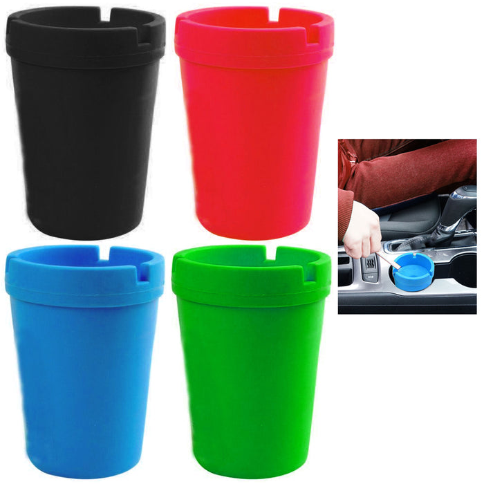 4 Ash Bucket Extinguish Car Cigarette Ashtray Butt Bucket Portable Smoking Auto