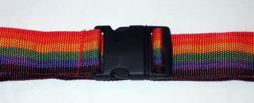 Vintage American Tourister Rainbow Color Buckle Strap Adjustable Luggage  Strap