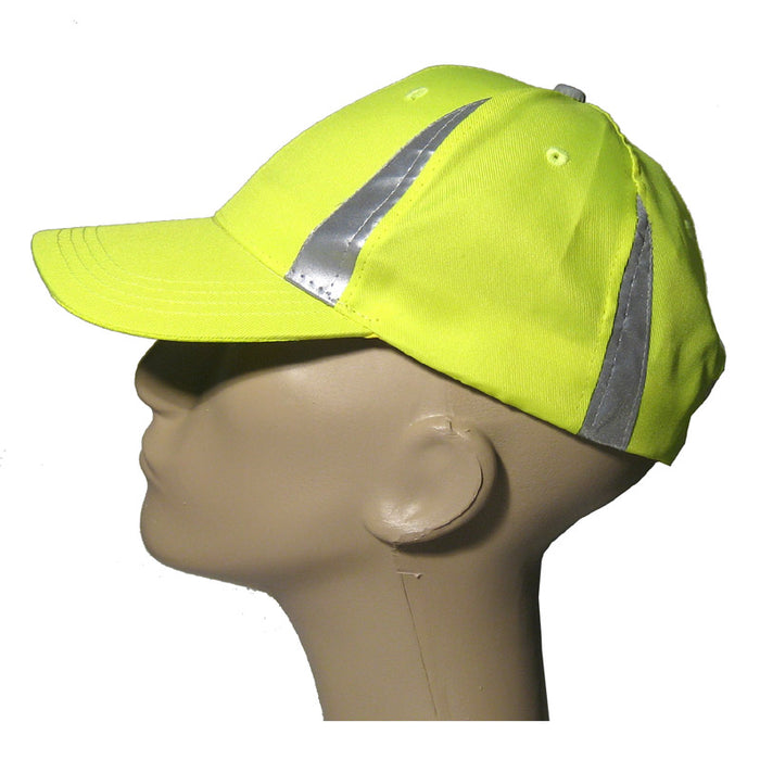 Reflective Safety Hat Neon High Visibility Baseball Cap Outdoors Sports Run Gear