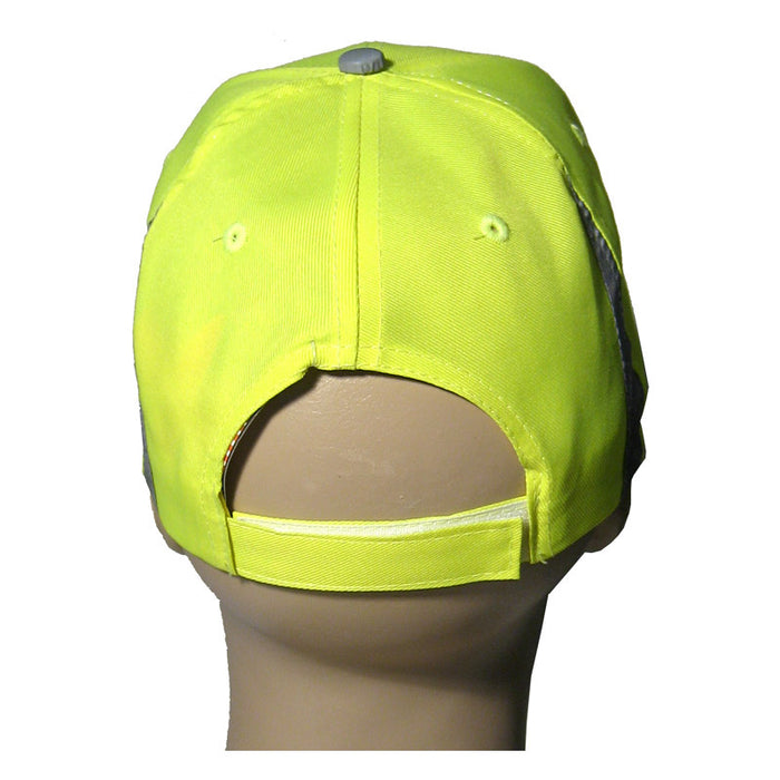 Reflective Safety Hat Neon High Visibility Baseball Cap Outdoors Sports Run Gear